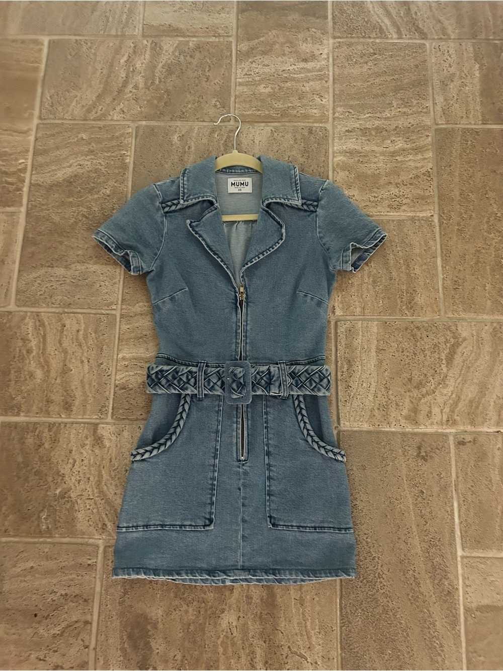 Show Me Your Mumu Light Blue Denim mini dress - Picture 1 of 4